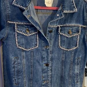 NWT Studded Blue Denim Jacket